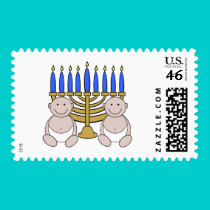 Twins Hanukkah Graphic stamps
