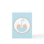 Twins in Umbrella Greeting Card