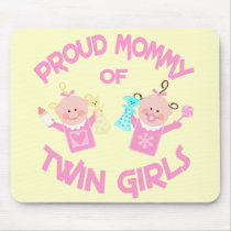 Twin's Mom Mother's Day Twin Girls Mouse Pad mousepads by jamiecreates1 Twin's Mom Mother's Day Twin Girls Mouse Pad mousepads