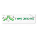 Twins On Board bumper stickers