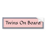 Twins On Board Pink Bumper Sticker by Heard_