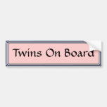 Twins On Board Pink Bumper Sticker by Heard_