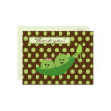 Twins Peas in a Pod Baby Shower Thank You postcard