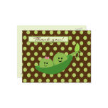Twins Peas in a Pod Baby Shower Thank You postcards