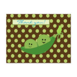 Twins Peas in a Pod Baby Shower Thank You postcards