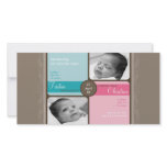 TWINS PHOTO BIRTH ANNOUNCEMENT :: cherished 1L Personalized Photo Card