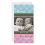 TWINS PHOTO BIRTH ANNOUNCEMENT :: harmony 1P photo cards