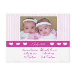 Twins Photo Birth Announcement Postcards