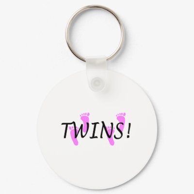 Twins (Pink Feet) Key Chains by CelebrationZazzle
