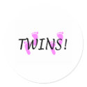 Twins (Pink Feet) stickers by CelebrationZazzle Twins (Pink Feet) stickers