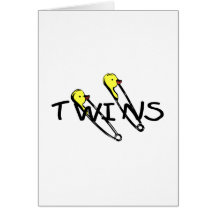 Twins (Pins) Greeting Cards