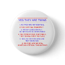 Twins Questions Fraternal Pinback Buttons