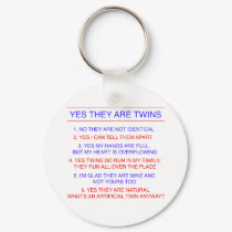 Twins Questions Fraternal keychains