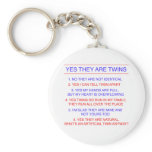 Twins Questions Fraternal Keychain