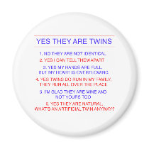 Twins Questions Fraternal Magnet