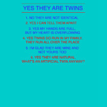 Twins Questions Fraternal t-shirts by Scrappintwins Twins Questions Fraternal t-shirts