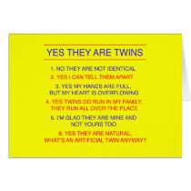 Twins Questions Fraternal Yellow Card