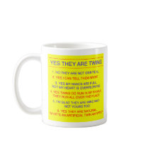 Twins Questions Fraternal Yellow Mugs