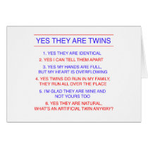 Twins Questions Identical Greeting Card