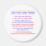 Twins Questions Identical Fridge Magnets