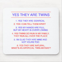 Twins Questions Identical Mouse Mats