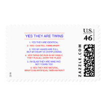 Twins Questions Identical Postage Stamp