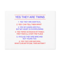 Twins Questions Identical Postcard