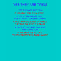 Twins Questions Identical t-shirts by Scrappintwins Twins Questions Identical t-shirts