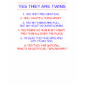 Twins Questions Identical t-shirts