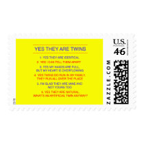 Twins Questions Identical yellow Stamp