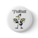 Twins (Stork) buttons by CelebrationZazzle Twins (Stork) buttons