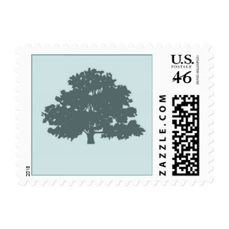 Twins Tree of Life Bar Bat Mitzvah Blue stamp