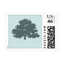 Twins Tree of Life Bar Bat Mitzvah Blue Postage Stamps