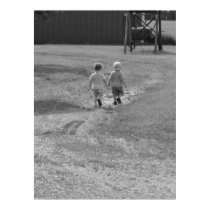 twins walking black and white poster posters