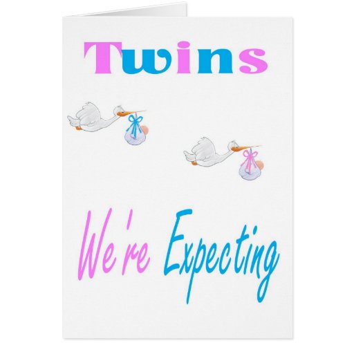 Twins We're Expecting Announcement Card Zazzle