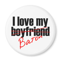 Twirl : I love my Baton Refrigerator Magnet