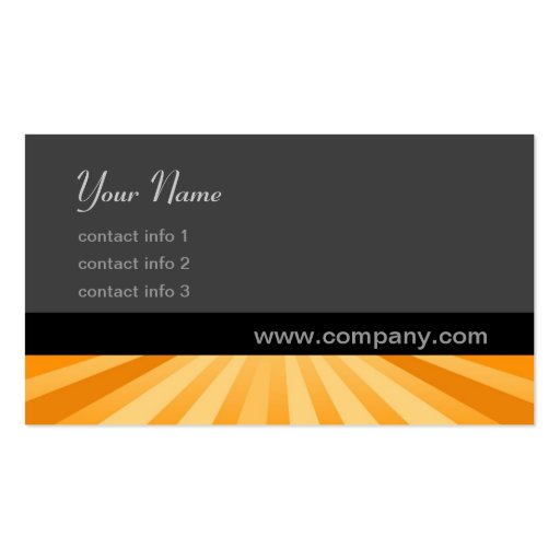 Twirl Series - Golden Business Card Template (front side)