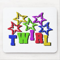 Twirl Stars Mouse Pad