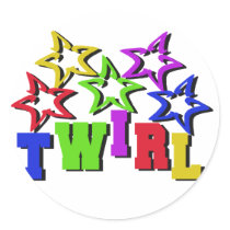 Twirl Stars stickers by tshirtmeshirt Twirl Stars stickers