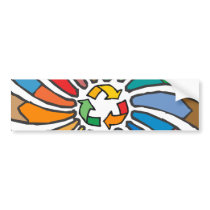Twirled Recycle Bumper Stickers