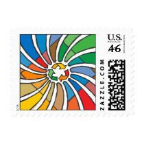 Twirled Recycle Postage Stamps