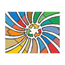 Twirled Recycle Postcard