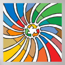 Twirled Recycle Print