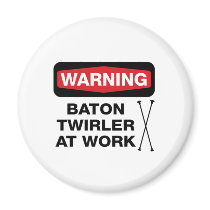Twirler at Work Fridge Magnets