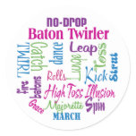 Twirler Collage Round Stickers