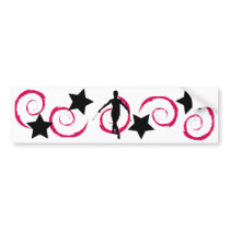 TWIRLER SWIRL PINK/BLACK BUMPER STICKERS