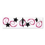 TWIRLER SWIRL PINK/BLACK BUMPER STICKERS