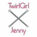 TwirlGirl - Baton Twirling Sweatshirt embroidered shirts by superrox TwirlGirl - Baton Twirling Sweatshirt embroidered shirts