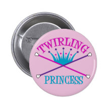 Twirling Princess Pinback Button
