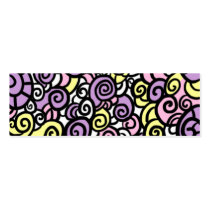 Twirls bookmark business card templates